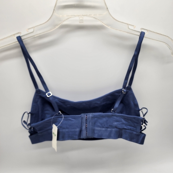 Aerie Square Neck Unlined Strappy Side Bralette Blue Size Small NWT - Picture 5 of 7